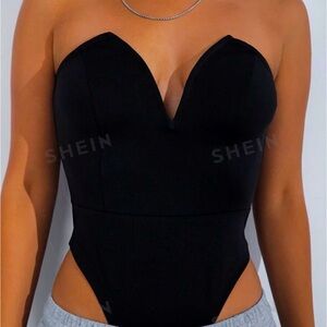 Black SHEIN bodysuit